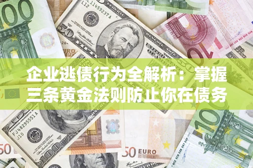 北京企业逃债行为全解析：掌握三条黄金法则防止你在债务乱局中“踩雷”