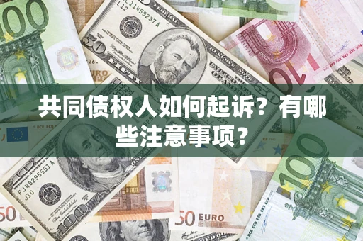北京共同债权人如何起诉？有哪些注意事项？